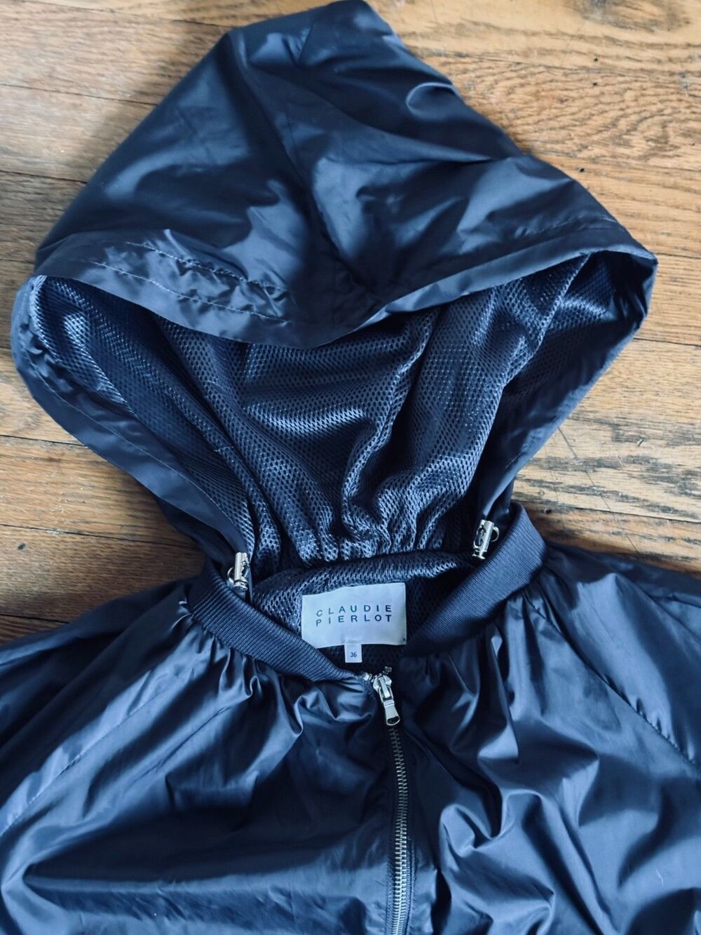 claudie pierlot oversized parisian bomber windbreaker jacket - Picture 14 of 16